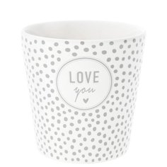 Чашка "Dots & love you" (для кофе), серый Bastion Collections