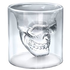 Стакан с двойными стенками в форме черепа, стеклянный, прозрачный, MARMA MM-CUP-16