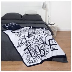 Вязаный плед Этель Счастье, 110*140 см, 100% полиэстер