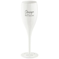 Бокал для шампанского Koziol Superglas CLUB NO. 1 CHAMPAGNE THE NEW MEDICINE, 100 мл (3450525)