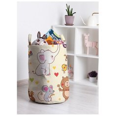 Корзина для игрушек "Серая карта" 35x50 см, toba-29154 Joy Arty