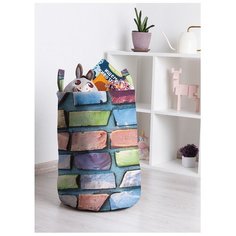 Корзина для игрушек "Стена из радужных камней" 35x50 см, toba-23310 Joy Arty