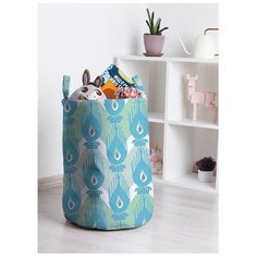 Корзина для игрушек "Цветки на зигзагах" 35x50 см, toba-4433 Joy Arty