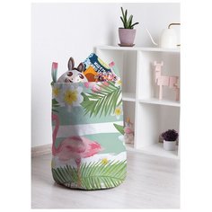 Корзина для игрушек "Фламинго с цветами" 35x50 см, toba-14665 Joy Arty