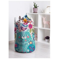 Корзина для игрушек "Счастливый котик" 35x50 см, toba-26252 Joy Arty