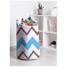 Корзина для игрушек "Разноцветные зигзаги" 35x50 см, toba-6935 Joy Arty