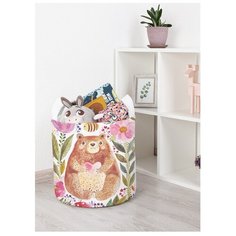 Корзина для игрушек "Добрый медведь в цветах" 35x35 см, toba-14555-S Joy Arty