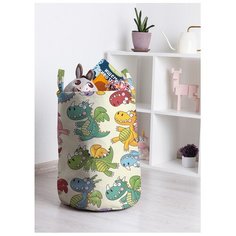 Корзина для игрушек "Разноцветные дракончики" 35x50 см, toba-22965 Joy Arty