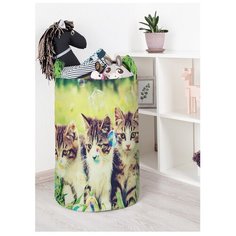 Корзина для игрушек "Котята с пузырями" 40x60 см, toba-6569-L Joy Arty