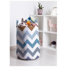Корзина для игрушек "Уверенные зигзаги" 35x50 см, toba-11618 Joy Arty