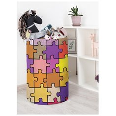 Корзина для игрушек "Красочные пазлы" 40x60 см, toba-13140-L Joy Arty