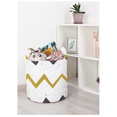 Корзина для игрушек "Зигзаговая строгость" 35x35 см, toba-4327-S Joy Arty