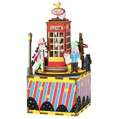 Деревянный 3D конструктор - музыкальная шкатулка Robotime "Phone Booth" - AM401