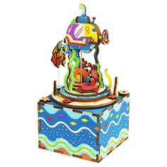 Деревянный 3D конструктор - музыкальная шкатулка Robotime "Under The Sea" - AM406
