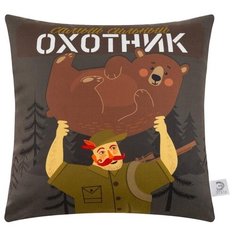 Подушка декоративная Этель "Охотник" 40*40 см, велюр, 100% полиэстер
