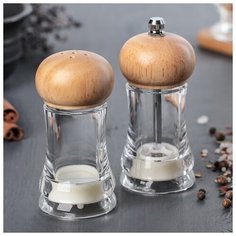 Набор мельниц для соли и перца 2 пр 10x5x10 см 3619101 Сима ленд