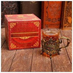 Подстаканник со стаканом "Лучший руководитель", 11,3 х 11,5 х 7,3 см 1784354 Семейные традиции