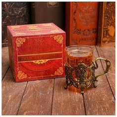 Подстаканник со стаканом "Орел", 11,3 х 11,5 х 7,3 см 4450952 Семейные традиции