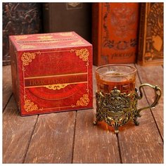 Подстаканник со стаканом "Лучший из лучших", 11,3 х 11,5 х 7,3 см 1784369 Семейные традиции