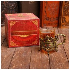 Подстаканник со стаканом "Лучший учитель", 11,3 х 11,5 х 7,3 см 1784356 Семейные традиции