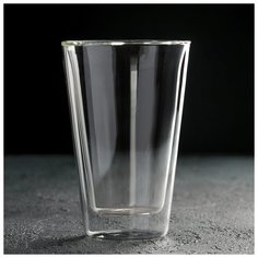 Стакан с двойными стенками "Поль.Дуо" 370 мл, 9,3х9,3х14 см 1847981 Сима ленд