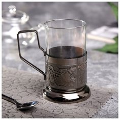 Подстаканник медный в наборе со стаканом 2586905 Сима ленд