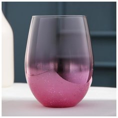 Стакан "Мерцание" 350 мл, 8,5х12 см, цвет розовый 4711683 Сима ленд