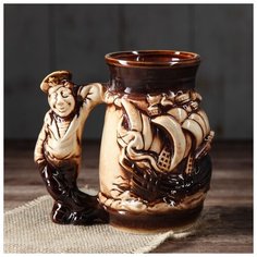 Кружка 0,6л "Корабль" 827651 Керамика ручной работы