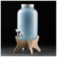 Кувшин 4,25 л "Синий", с краником и подставкой 5503456 Сима ленд