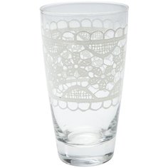 KARE Design Стакан высокий Lace, коллекция "Кружево" 7,4*13,8*7,4, Стекло, Белый