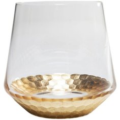 KARE Design Стакан Gobi, коллекция "Гоби" 7*9*7, Стекло, Бесцветный, Золотой