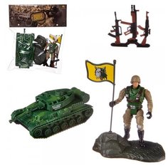 Игровой набор Abtoys Боевая сила Танк, фигурка солдата, акссесуары, в пакете.