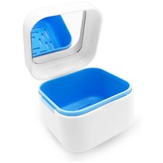 Контейнер для хранения протезов Dentalpik с зеркалом DP2, голубой