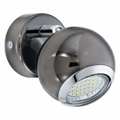 Спот Eglo ПРОМО, 1х2,5W, хром, размеры (мм)-70, плафон - черный с каймой