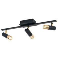 Спот Eglo, 3х5W, черный, размеры (мм)-500x100, 3000К, плафон - бронза, черный