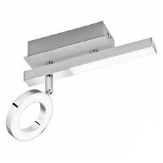 Спот Eglo, 2х3W, хром, размеры (мм)-225x65, 3000К, плафон - белый, хром