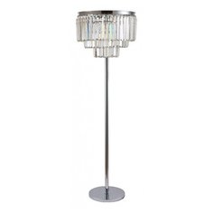 Торшер Divinare, 6х40W, хром, размеры (мм)-500х1600, плафон - неокрашенный