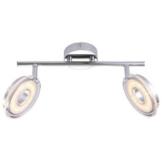 Спот Arte Lamp, 2х4,5W, хром, размеры (мм)-330x160x100, 3000К, плафон - белый