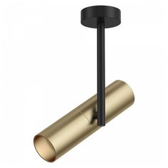 Спот Maytoni, 1х50W, черный, размеры (мм)-53x280, плафон - золото