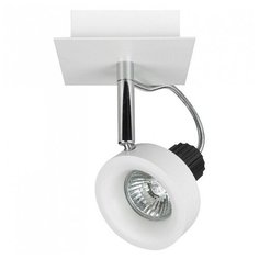 Спот Lightstar, 1х50W, хром, размеры (мм)-100x100x170, плафон - белый