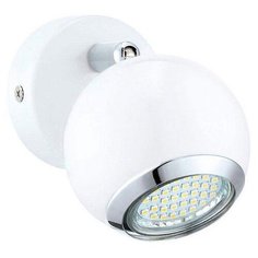 Спот Eglo ПРОМО, 1х2,5W, хром, размеры (мм)-70x70, плафон - белый с каймой