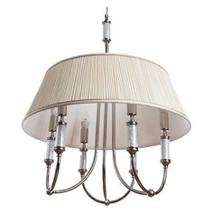 Подвесной светильник Divinare, 6х40W, никель, размеры (мм)-600x1700, плафон - бежевый