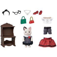 Sylvanian Families Игровой набор "Кошка модница в городе и ее гардероб"