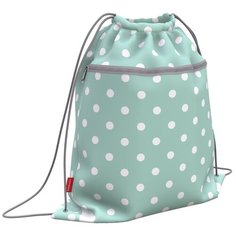 Мешок для обуви ErichKrause с карманом на молнии 500х410мм Dots in Mint