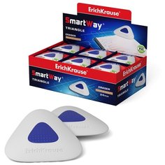 Ластик с пластиковым держателем ErichKrause Smart Triangle (в пакете с европодвесом) (в коробке по 24 шт.)