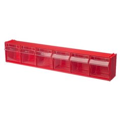 Органайзер Стелла-техник F-600-6 60x9.6x11.2 см красный