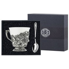 "Чашка чайная Кольчугинский мельхиор ""Волк"""