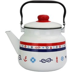 Чайник 3,5л МОРСКОЙ, эмалированный Эмаль