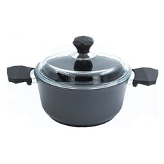 Кастрюля VICTORIA Diamond Induction D07 2,0G, с высокой стеклянной крышкой, 2л