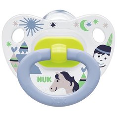 Пустышка силиконовая ортодонтическая NUK Classic Happy Days 6-18 м, индеец